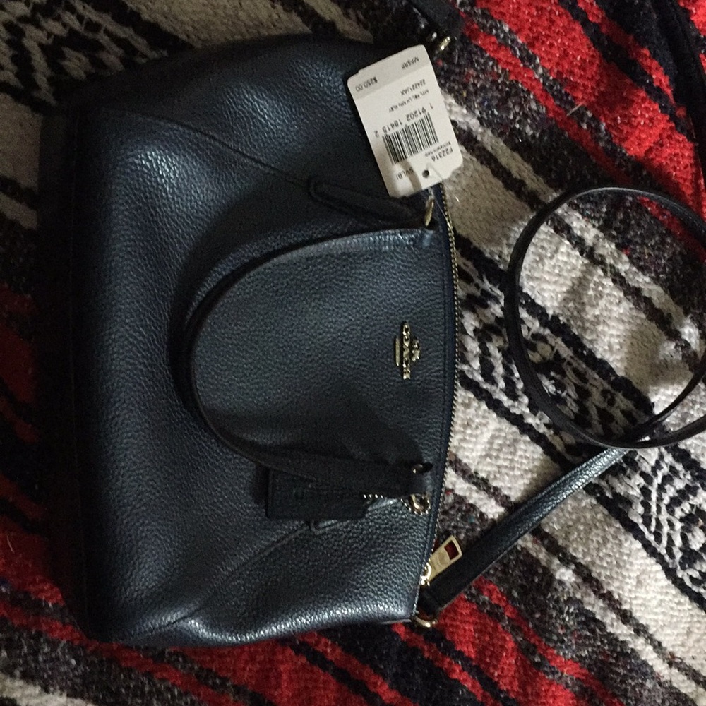 I am selling a "Metallic Navy" Coach purse